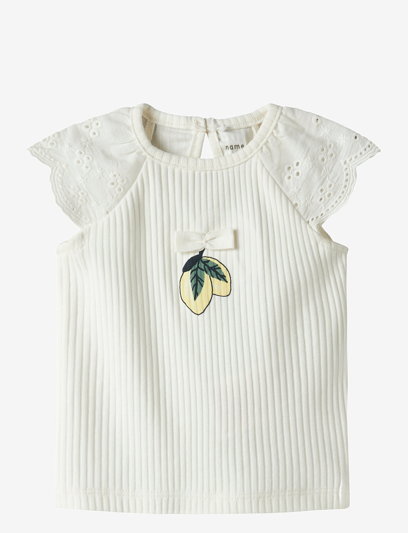 name it - NBFFERRY SS TOP BOX - varrukateta - cloud dancer - 0