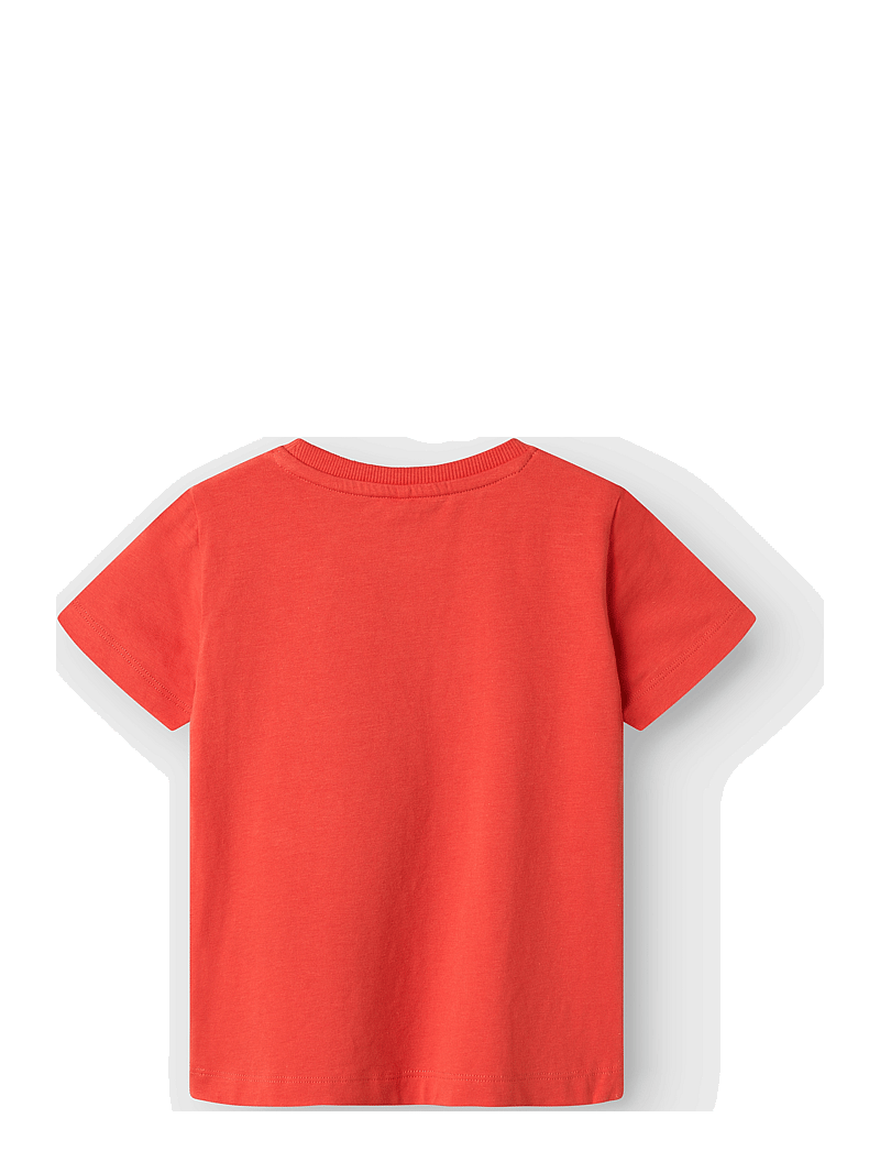 name it - NMMFROLLE SS TOP BOX - lyhythihaiset t-paidat - paprika - 1