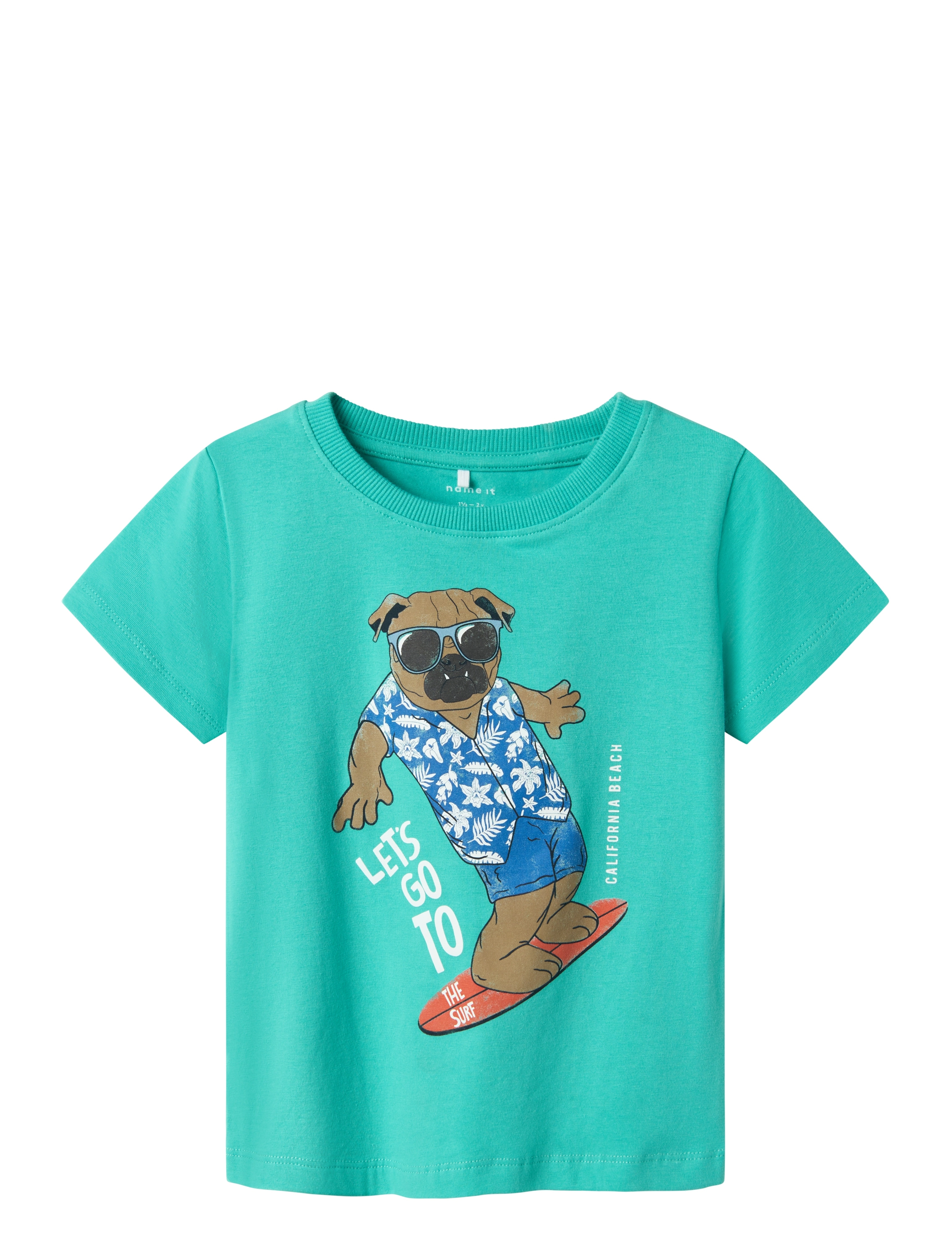 name it NMMFROLLE SS TOP BOX - Overdele - TURQUOISE / blue