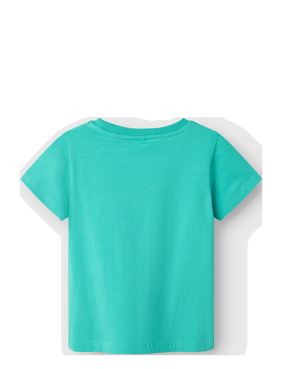 name it - NMMFROLLE SS TOP BOX - kurzärmelige - turquoise - 1
