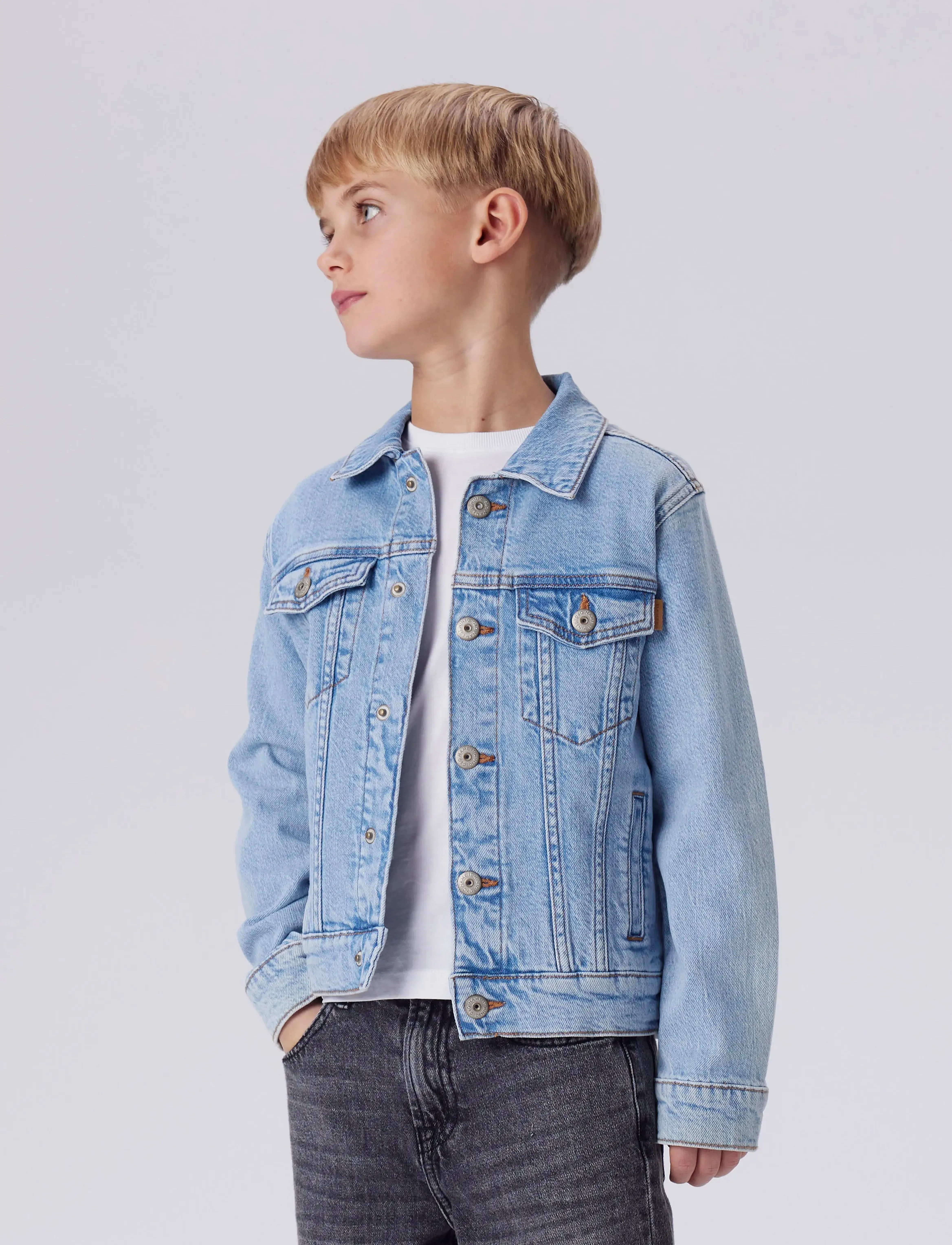 name it - NKMJAGGER DNM JACKET 3720-AZ NOOS - denim jackets - light blue denim - 4