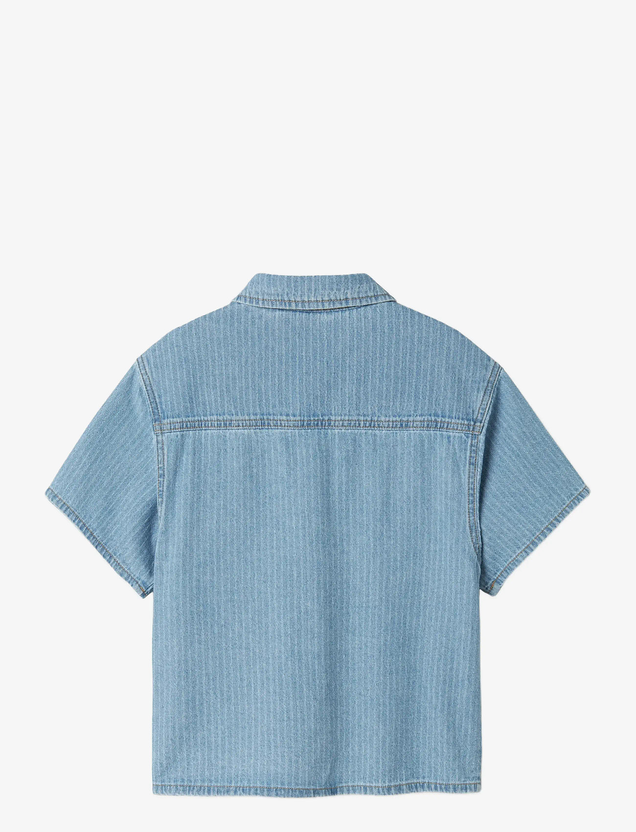 name it - NKMFELIX SS DNM SHIRT 3950-KY H - lühikeste varrukatega särgid - light blue denim - 1