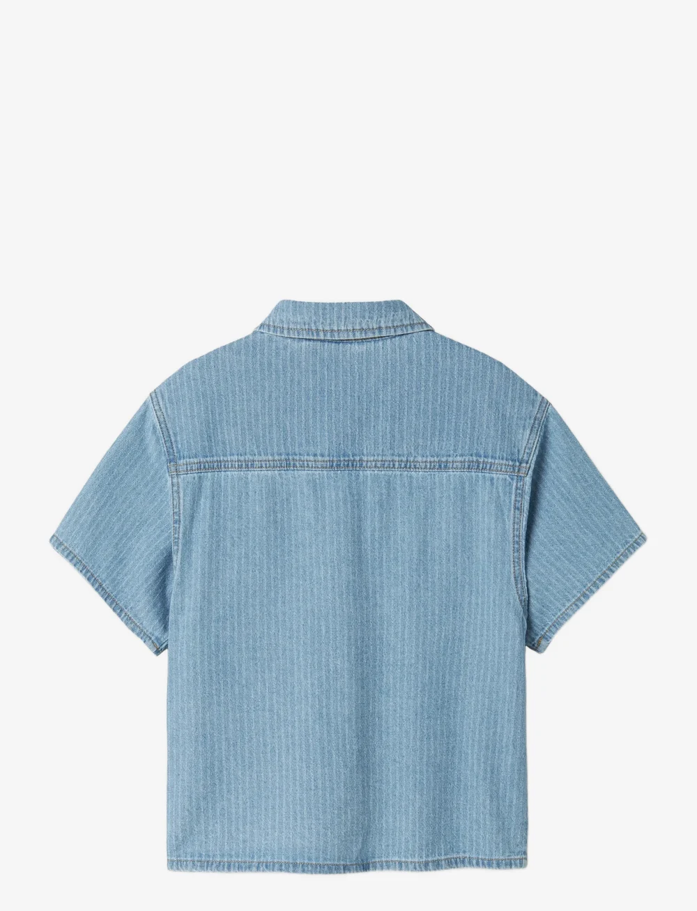 name it - NKMFELIX SS DNM SHIRT 3950-KY H - kortärmade skjortor - light blue denim - 1