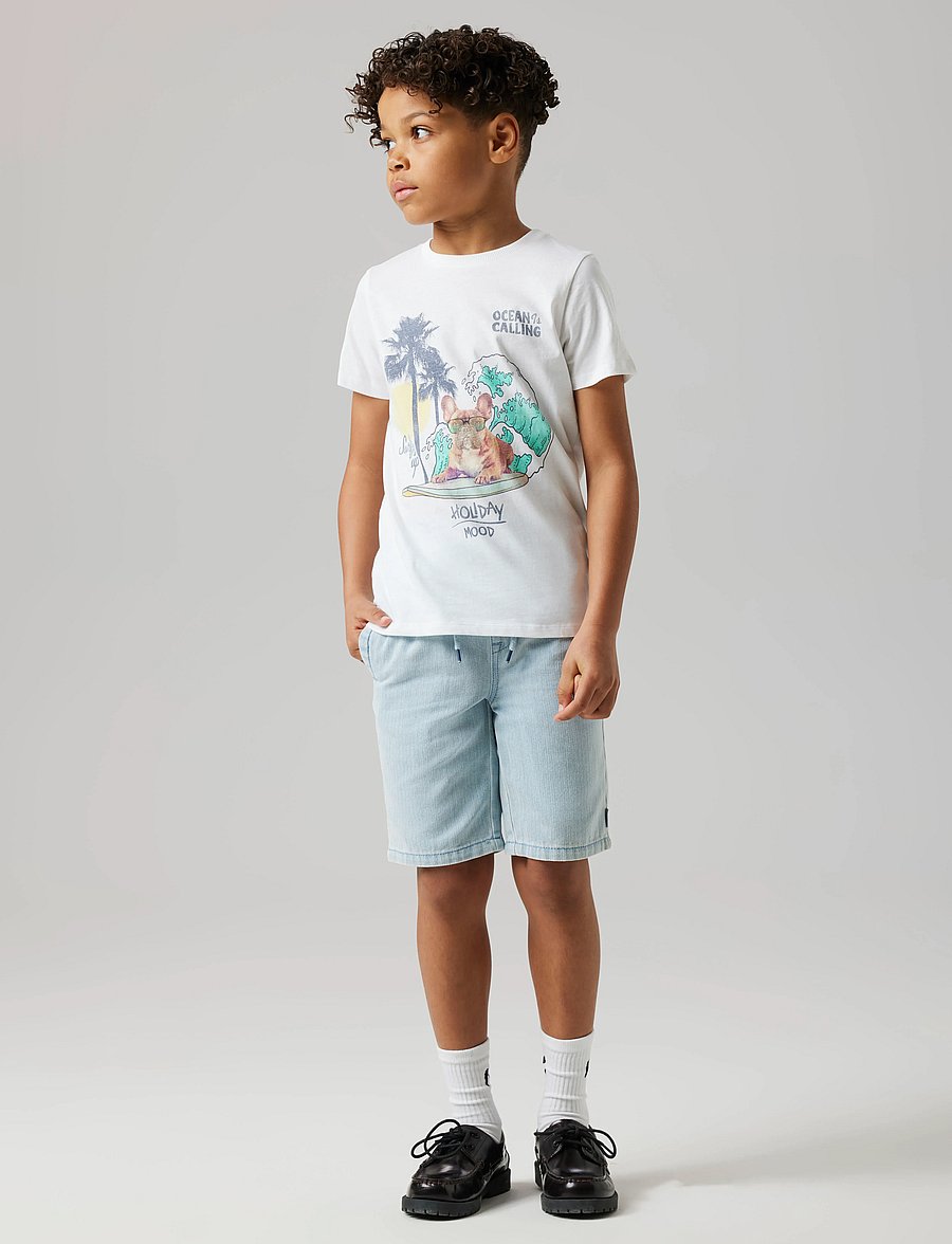 name it - NKMRYAN JOG DNM L SHORTS 3350-BT H - jeansshorts - light blue denim - 3