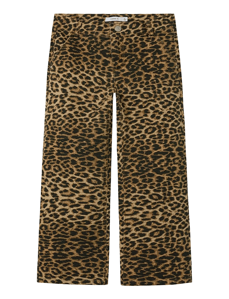 name it - NKFROSE WIDE TWI PANTS 4444-TD NOOS - kelnės - silver mink - 1