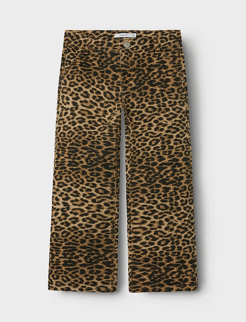 name it - NKFROSE WIDE TWI PANTS 4444-TD NOOS - kelnės - silver mink - 0