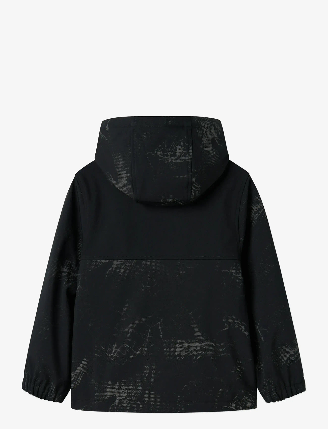 name it - NKMALFA08 SOFTSHELL JACKET REF AOP FO - fall jackets - black - 1