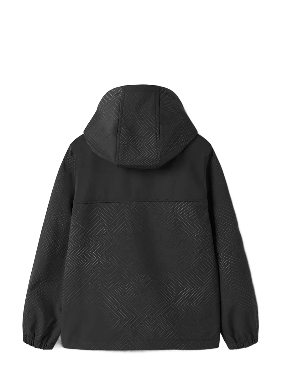 name it - NKMALFA08 SOFTSHELL JACKET REF AOP FO - black - 1