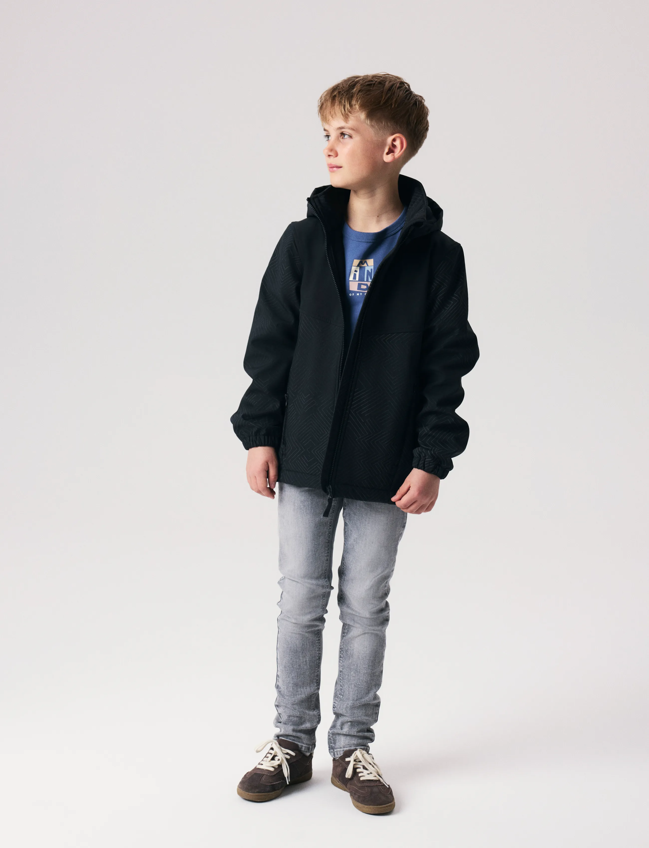 name it - NKMALFA08 SOFTSHELL JACKET REF AOP FO - black - 3