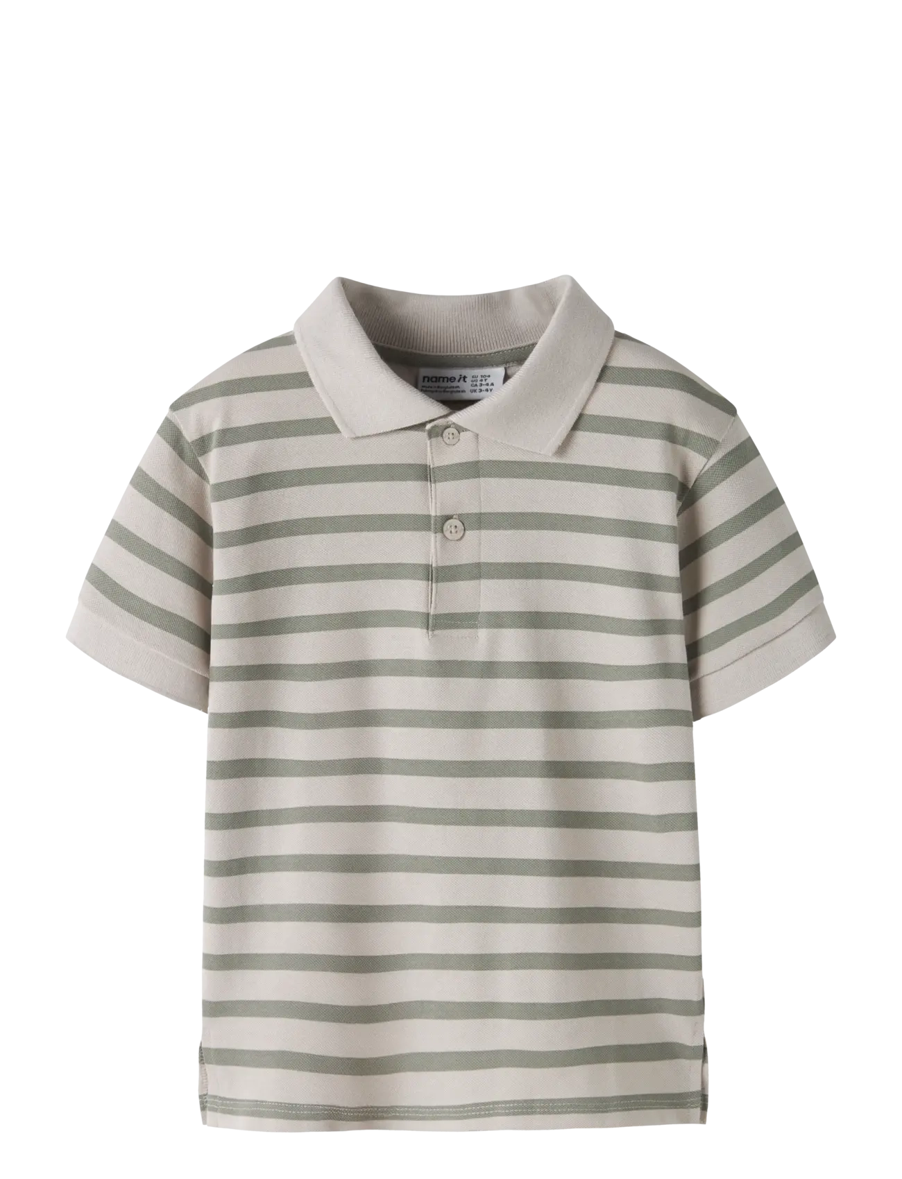 name it NMMVOLO SS NREG POLO - Kids 98-134 - CHATEAU GRAY / cream