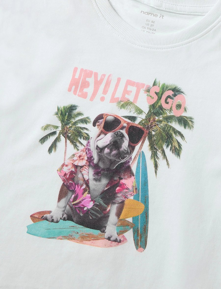 name it - NMMVOTO SS NREG TOP - lühikeste varrukatega t-särgid - bright white - 2