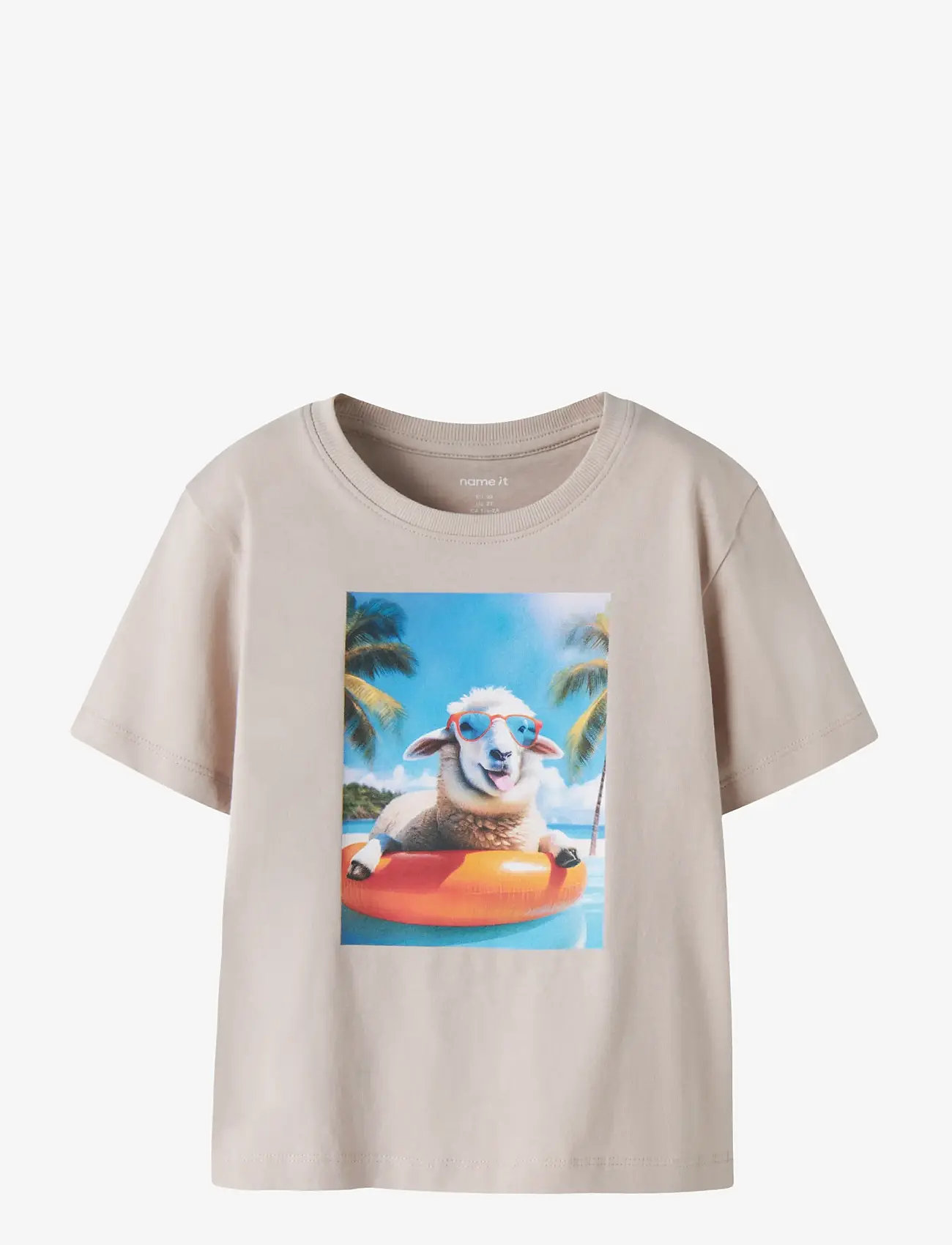 name it - NMMVOTO SS NREG TOP - kortærmede t-shirts - chateau gray - 0