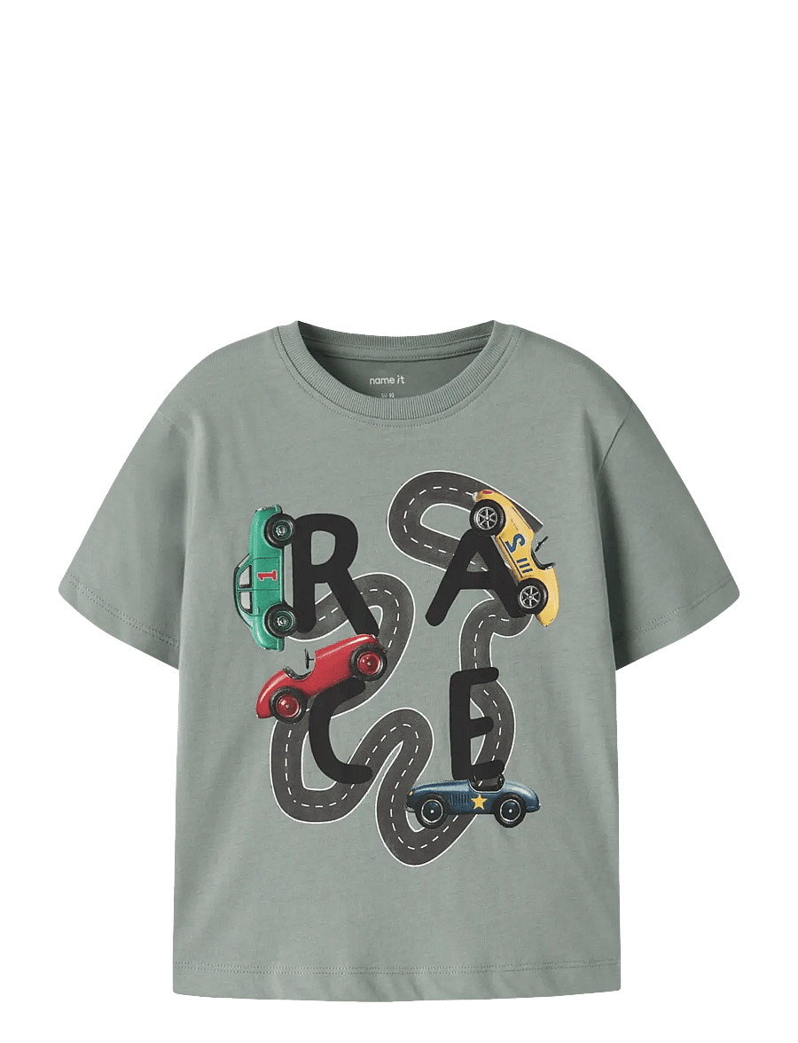 name it - NMMVOTO SS NREG TOP - lühikeste varrukatega t-särgid - green milieu - 0