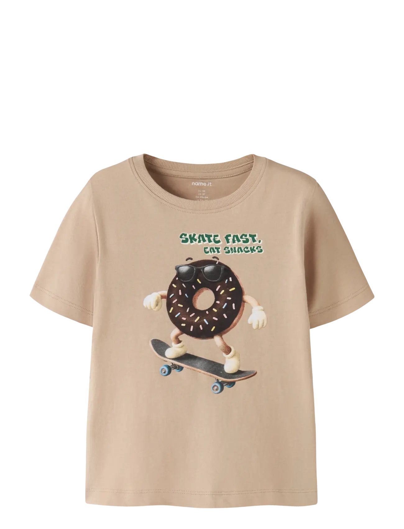 name it NMMVOTO SS NREG TOP - Kläder - SESAME / beige