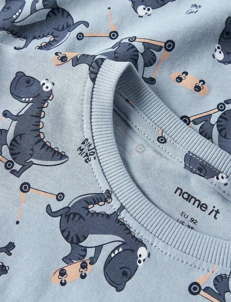 name it - NMMVALTHER SS NREG TOP - kurzärmelige - blue fog - 2
