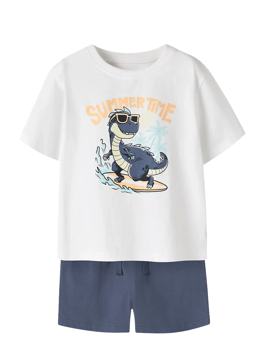 name it - NMMVIGOR SS NREG TOP SET - set med kortärmad t-shirt - bright white - 0