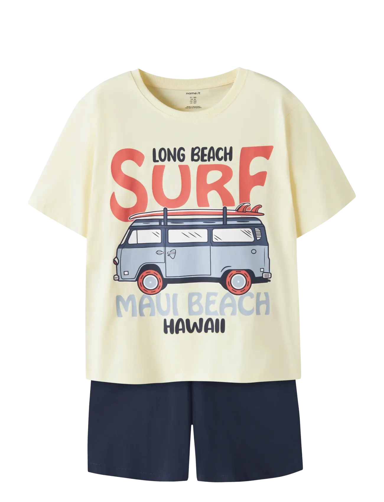 name it NKMVIGOR SS NREG TOP SET - Kleding - PEAR SORBET / navy