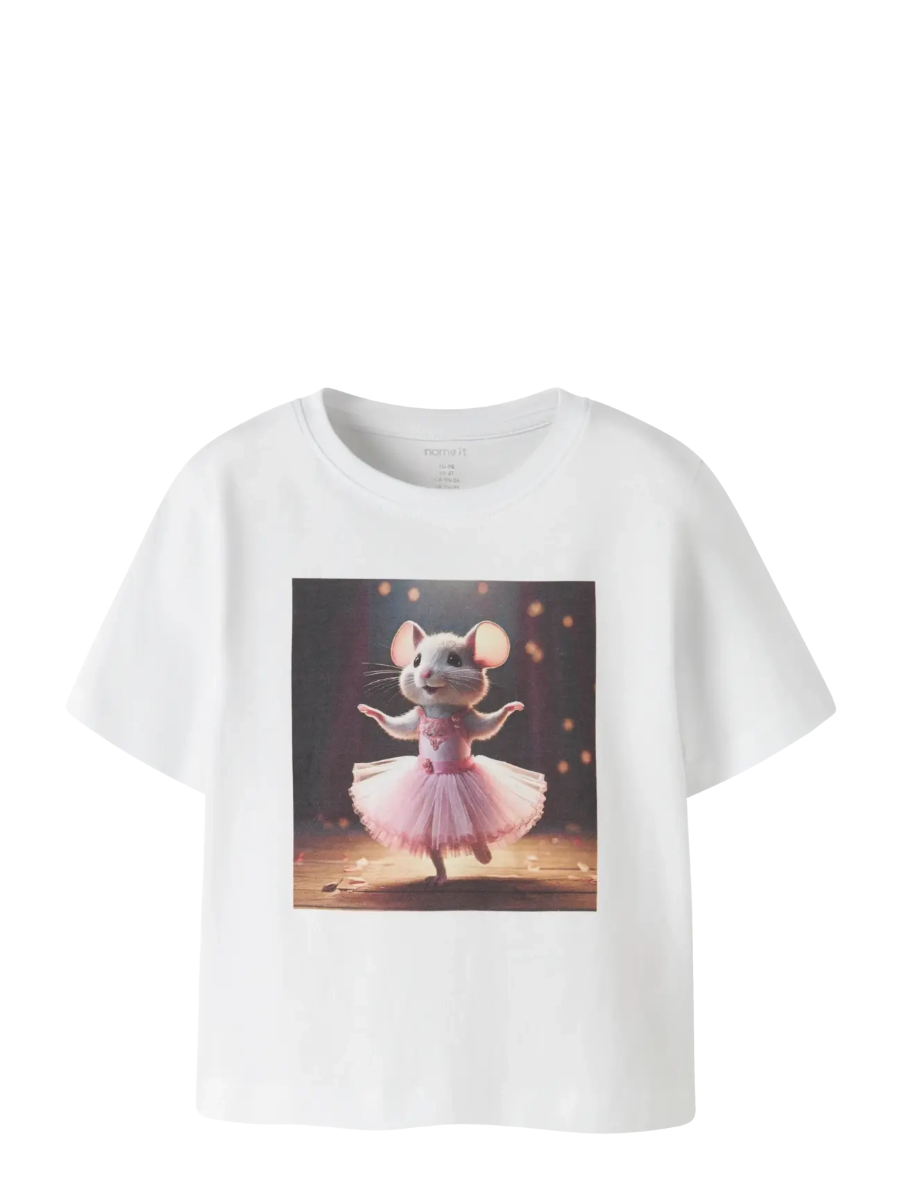 name it Nmfvotea Ss Nreg Top, 98, White, T-Shirts > Kortærmede, Børn