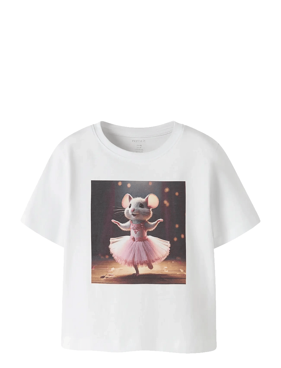 name it - NMFVOTEA SS NREG TOP - t-krekli ar īsām piedurknēm - bright white - 0