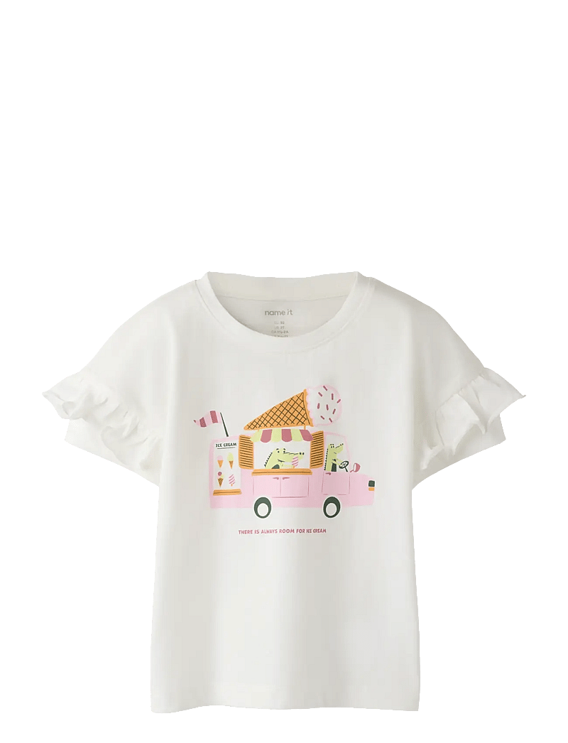 name it - NMFVILENA SS RLX TOP - kurzärmelige - cloud dancer - 1