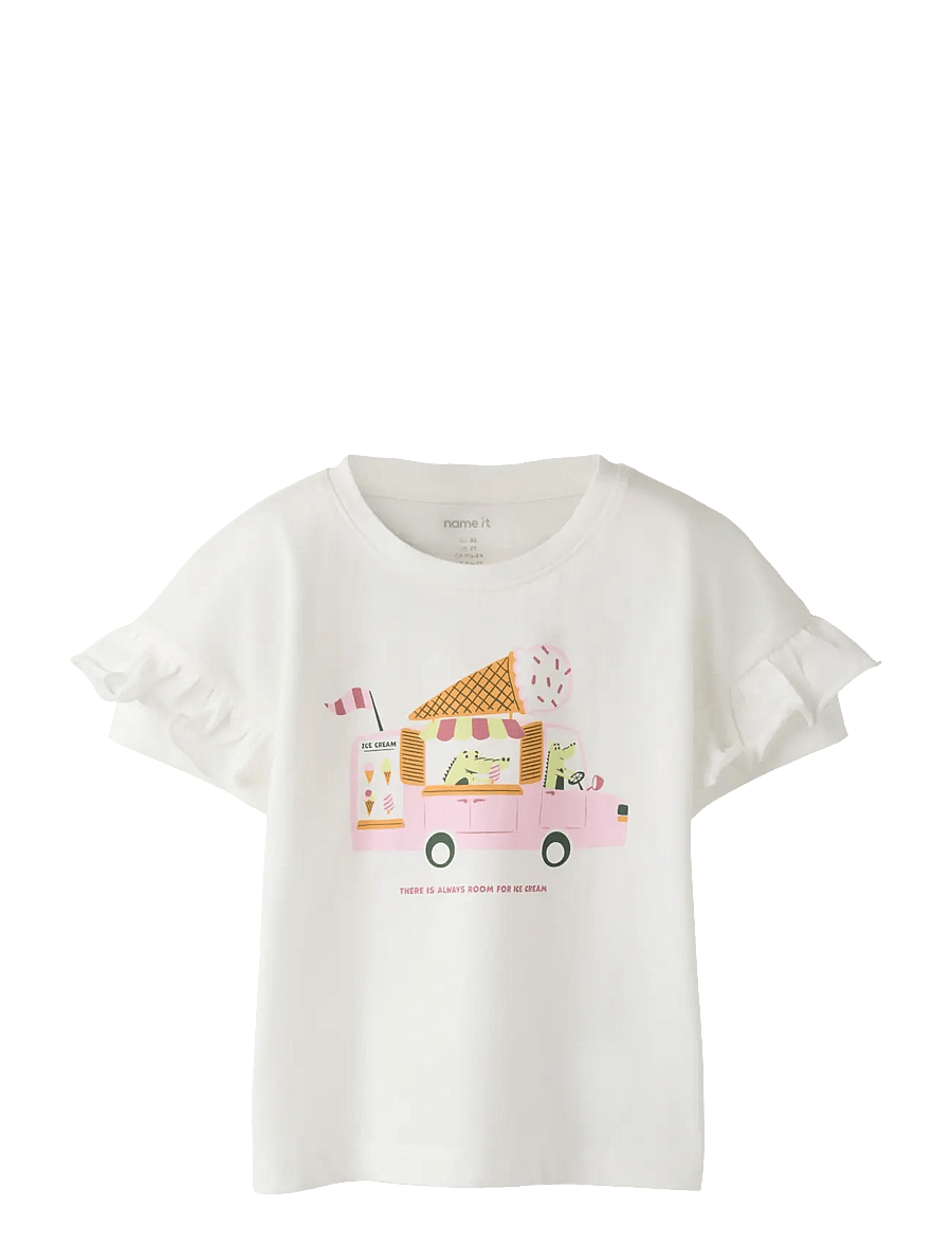 name it - NMFVILENA SS RLX TOP - korte mouwen - cloud dancer - 1
