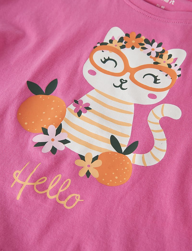 name it - NMFVILENA SS RLX TOP - kurzärmelige - strawberry moon - 3