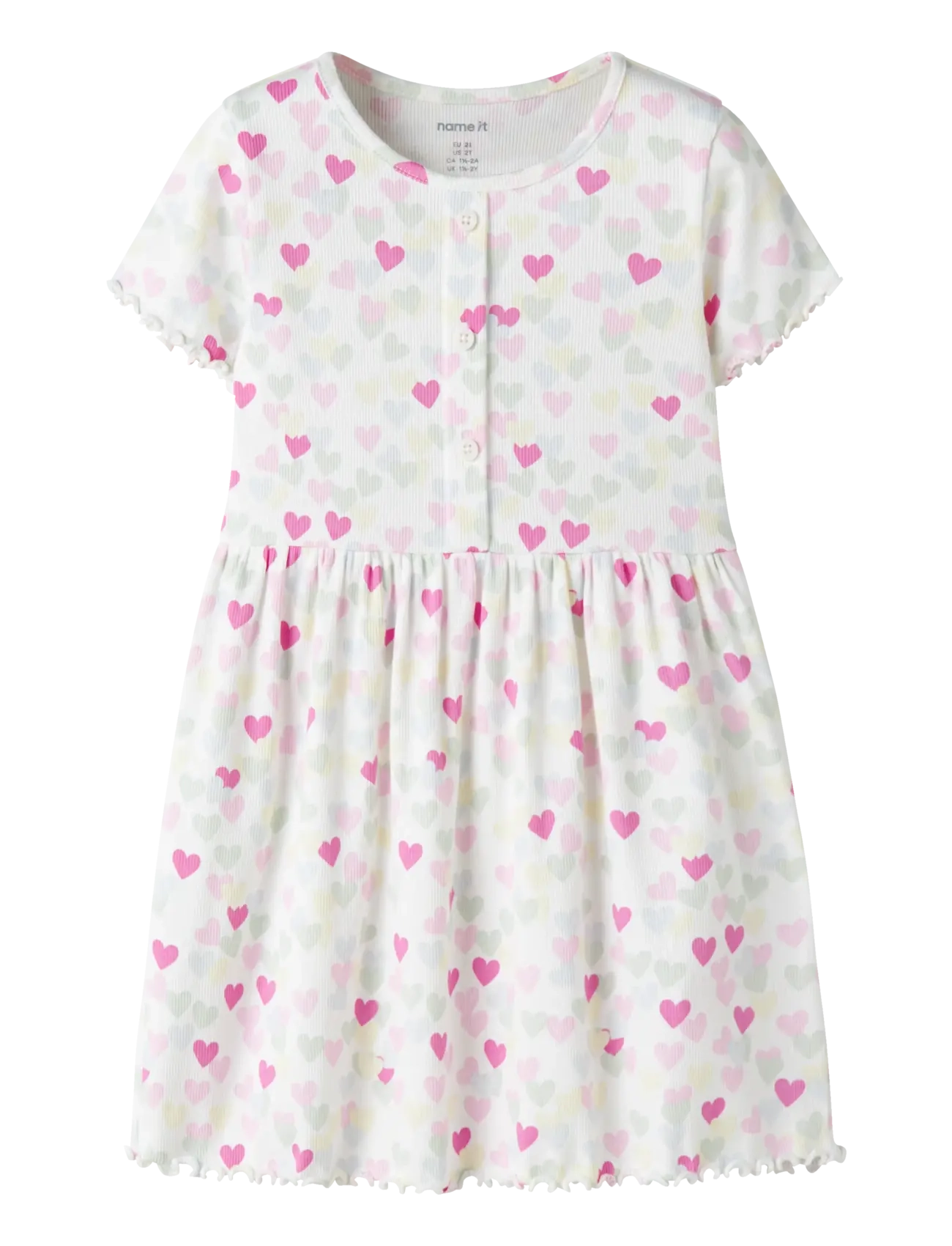 name it NMFVEMIA SS DRESS - Kjoler & Nederdele - CLOUD DANCER / white