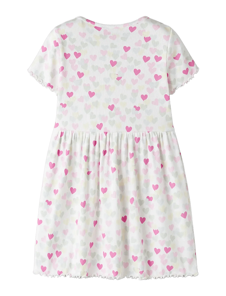 name it - NMFVEMIA SS DRESS - kortärmade vardagsklänningar - cloud dancer - 1