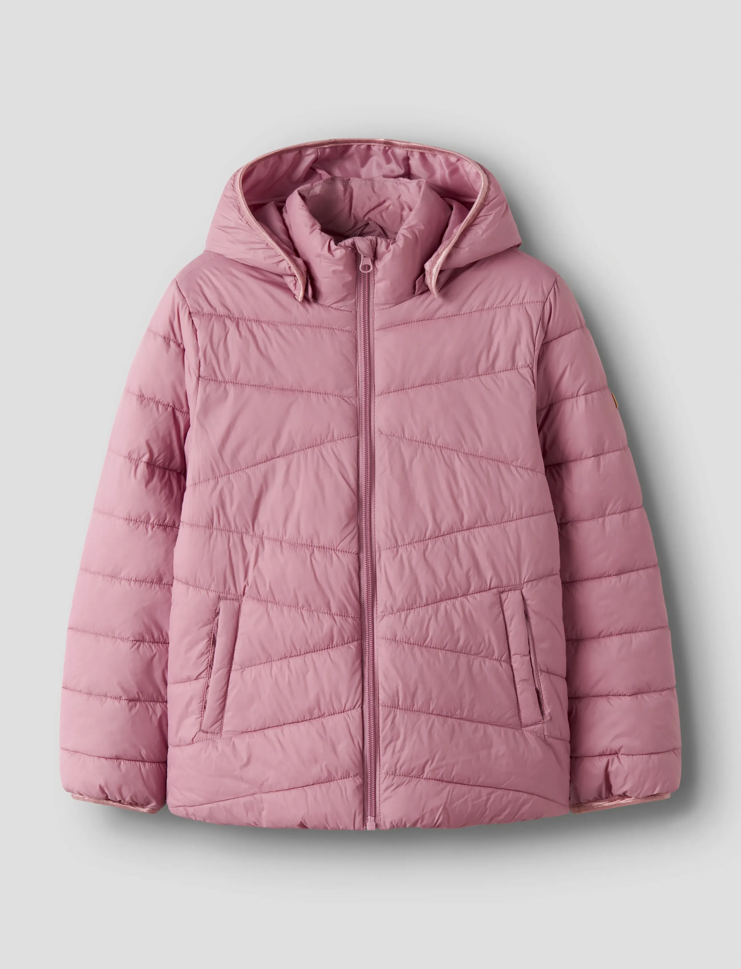 name it Nkfmarble Jacket Pb, Børn, Vatteret Hættejakke, Pink, Str: 152