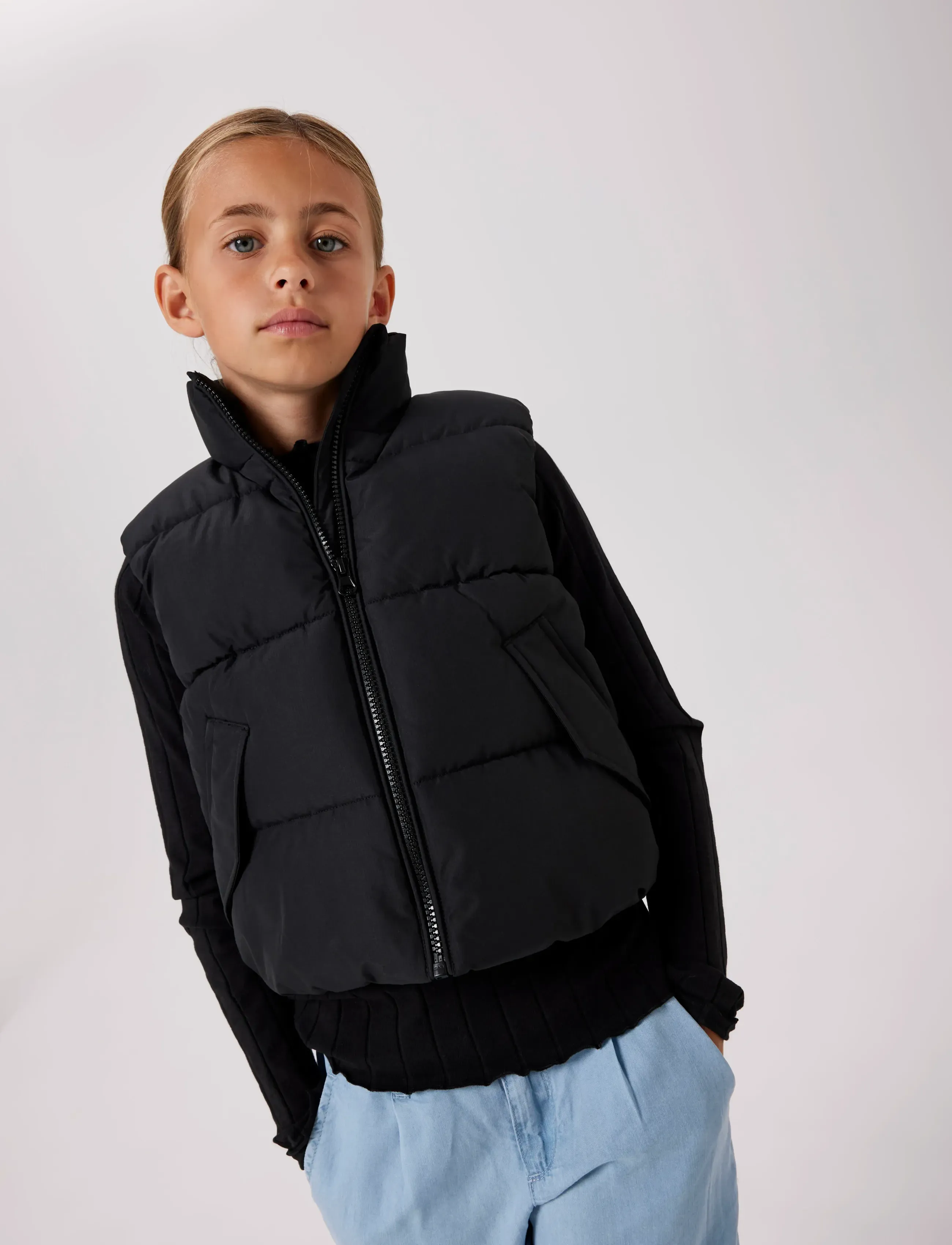 name it Nkfmole Vest Pb, Børn, Puffer Vest, Sort, Str: 164