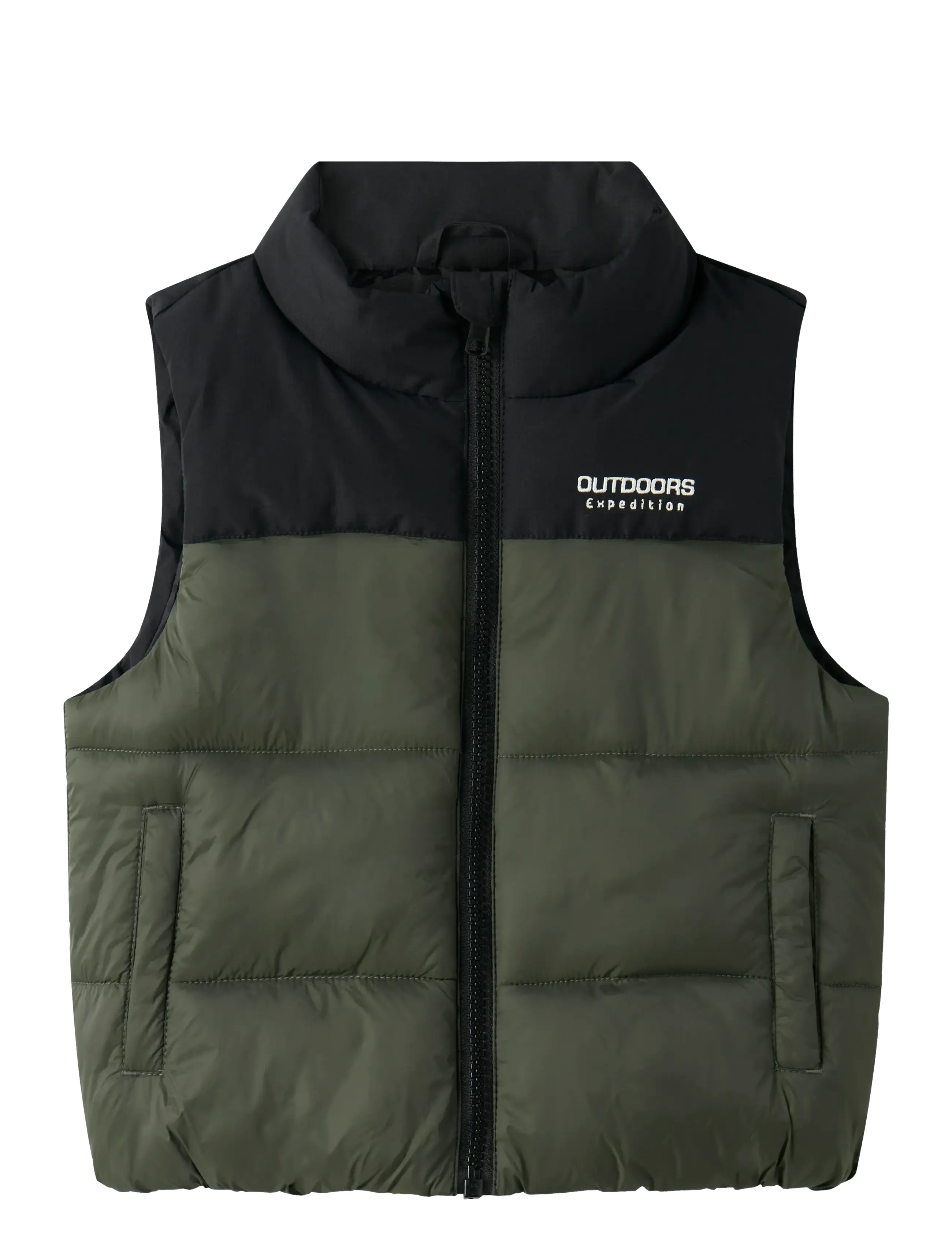 name it NMMMOLE VEST PB - Yttertøy - DEEP DEPTHS / green