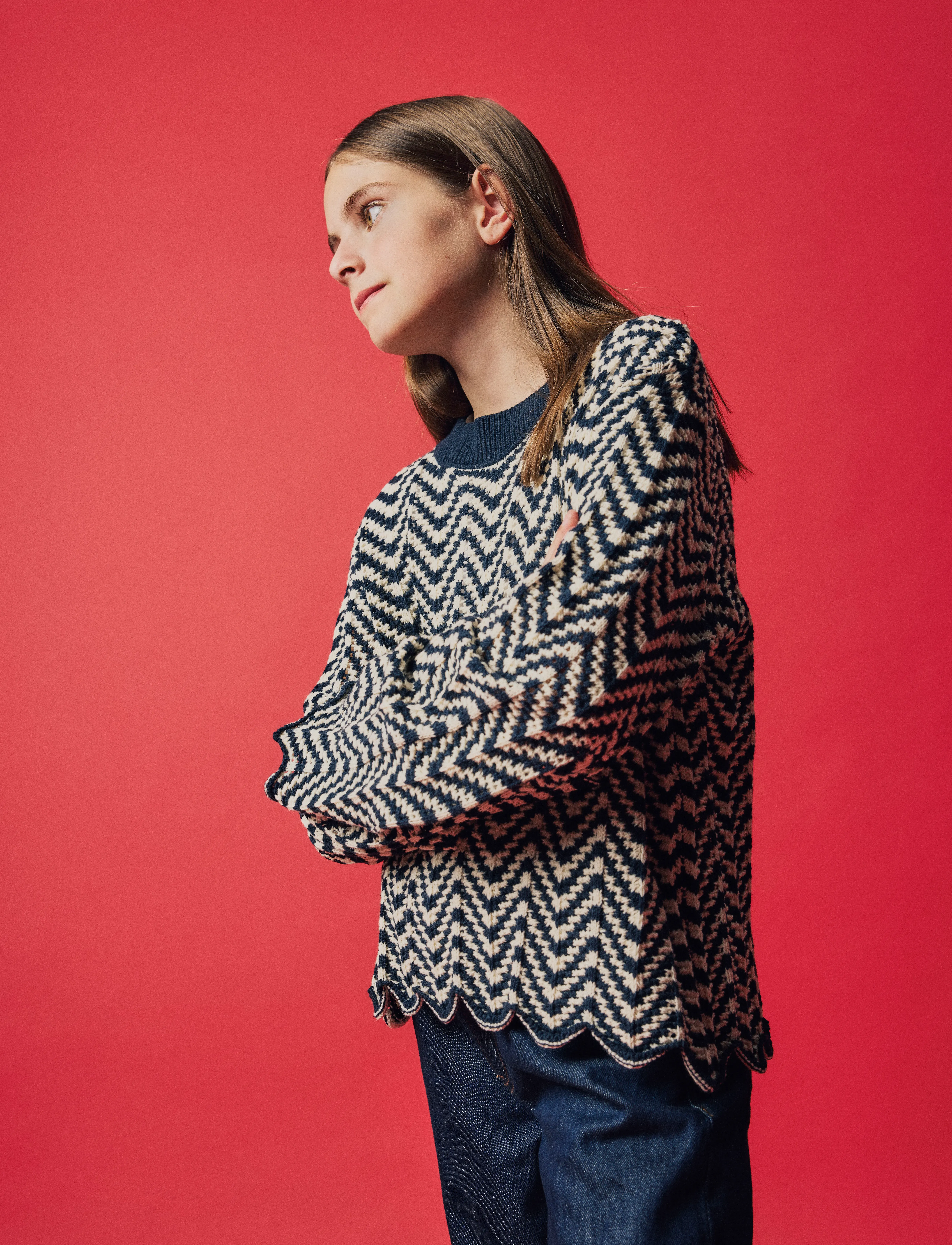 name it NKFLOLEA LS LOOSE KNIT - Stickade tröjor - DARK NAVY / navy