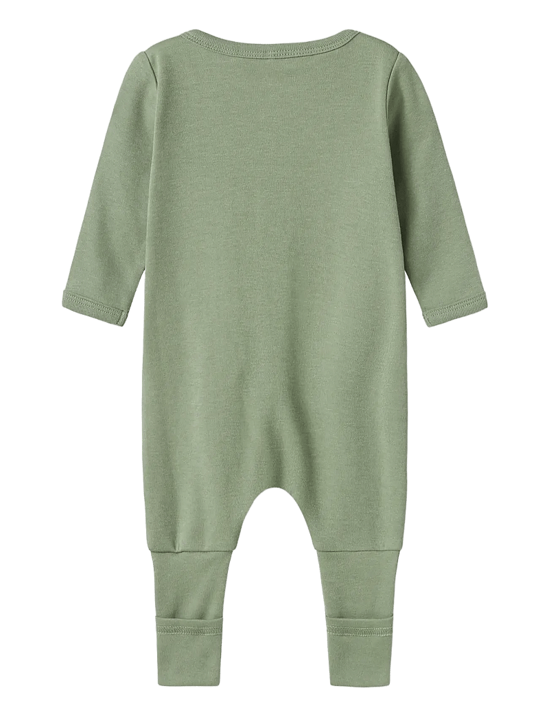 name it - NBMNIGHTSUIT 2P ZIP FF SEA ELEPHANT NOOS - magamiskombinesoonid - sea foam - 2