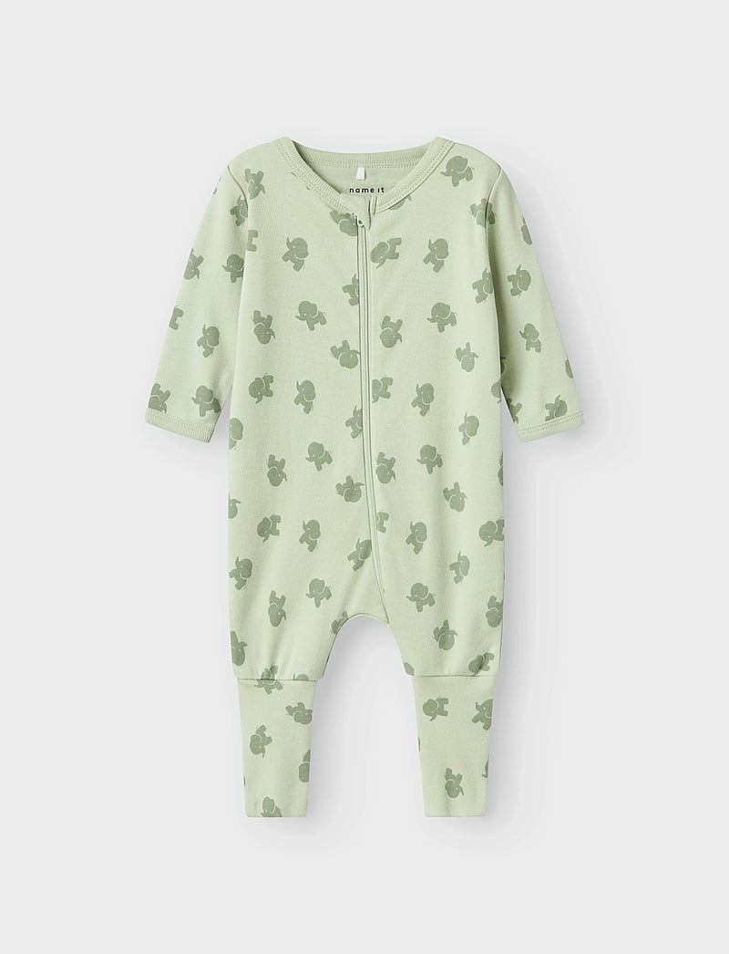 name it - NBMNIGHTSUIT 2P ZIP FF SEA ELEPHANT NOOS - sea foam - 4