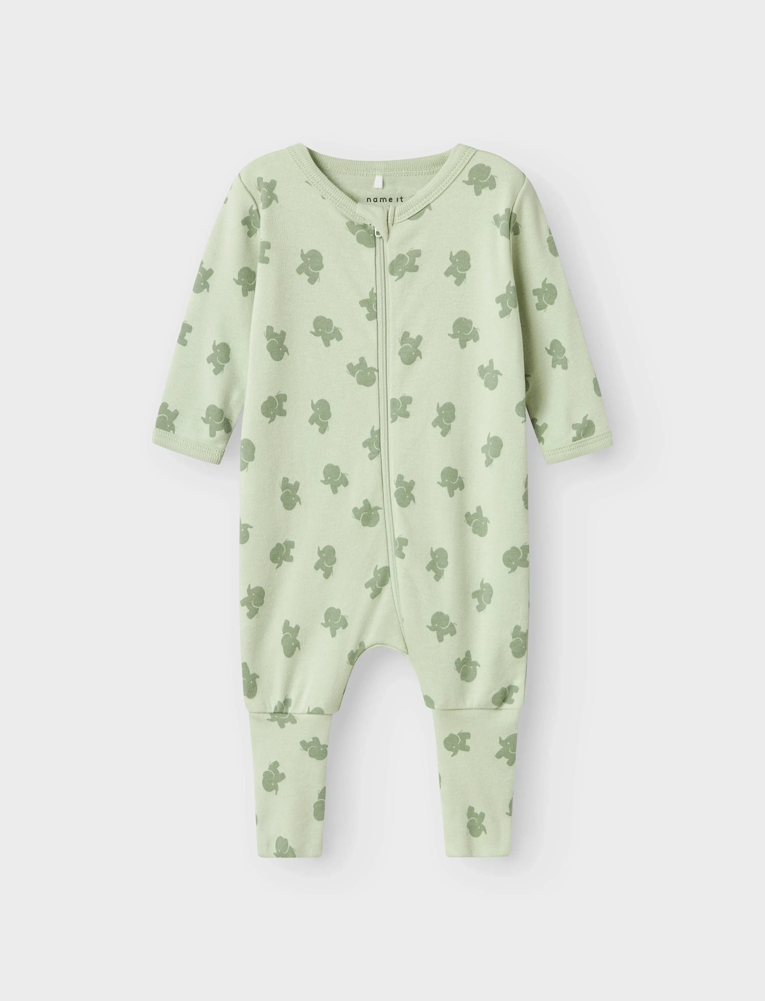 name it - NBMNIGHTSUIT 2P ZIP FF SEA ELEPHANT NOOS - sea foam - 4