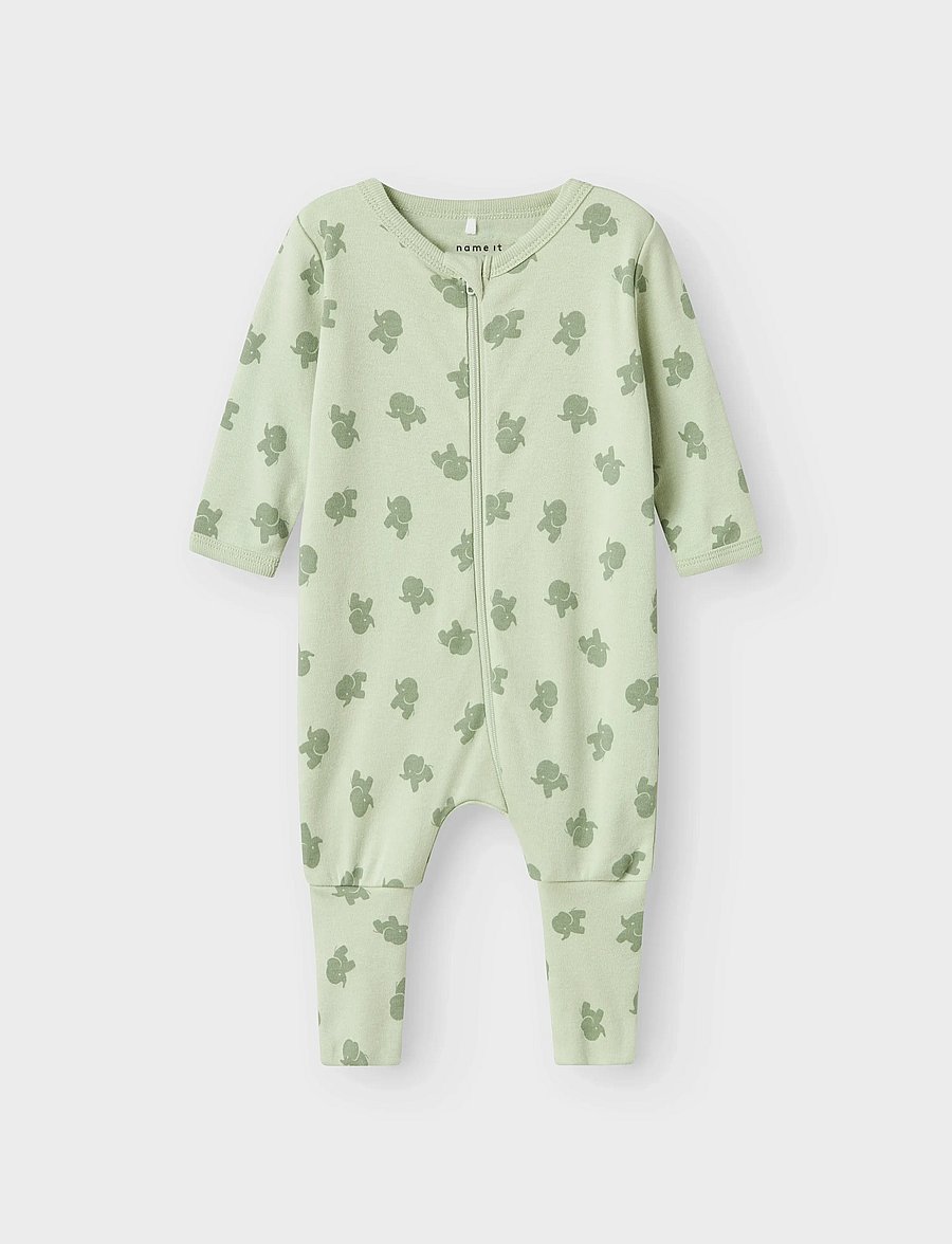 name it - NBMNIGHTSUIT 2P ZIP FF SEA ELEPHANT NOOS - sea foam - 4