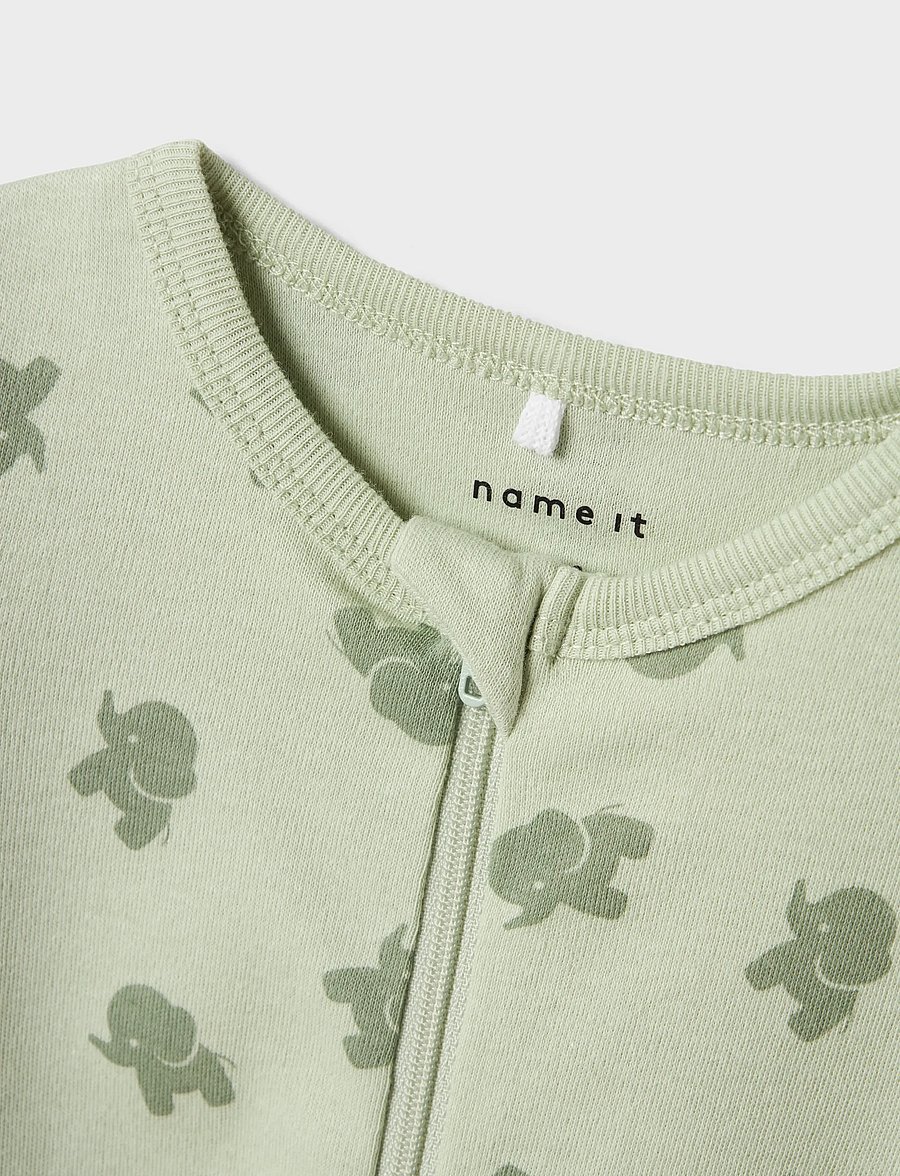 name it - NBMNIGHTSUIT 2P ZIP FF SEA ELEPHANT NOOS - sea foam - 5