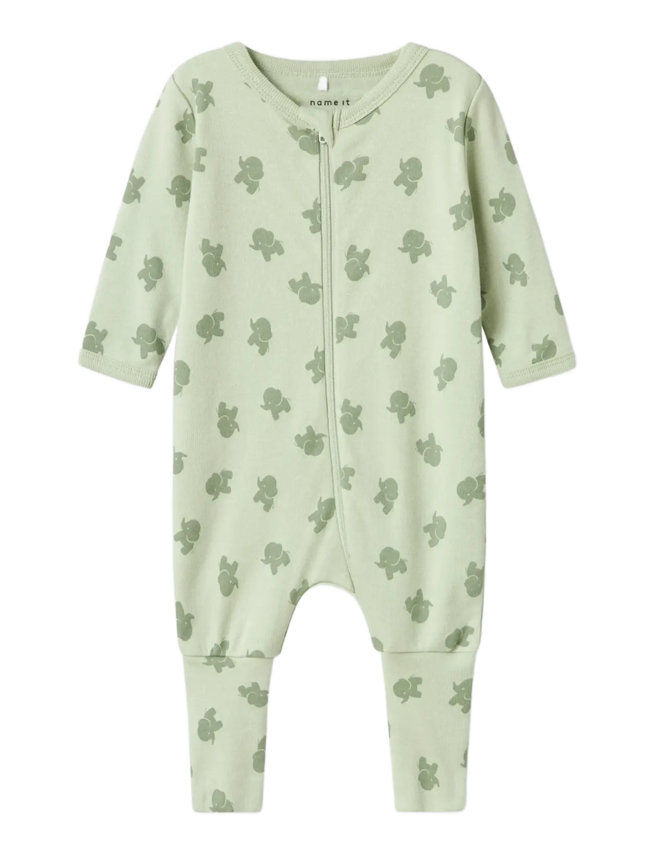 name it - NBMNIGHTSUIT 2P ZIP FF SEA ELEPHANT NOOS - sea foam - 3