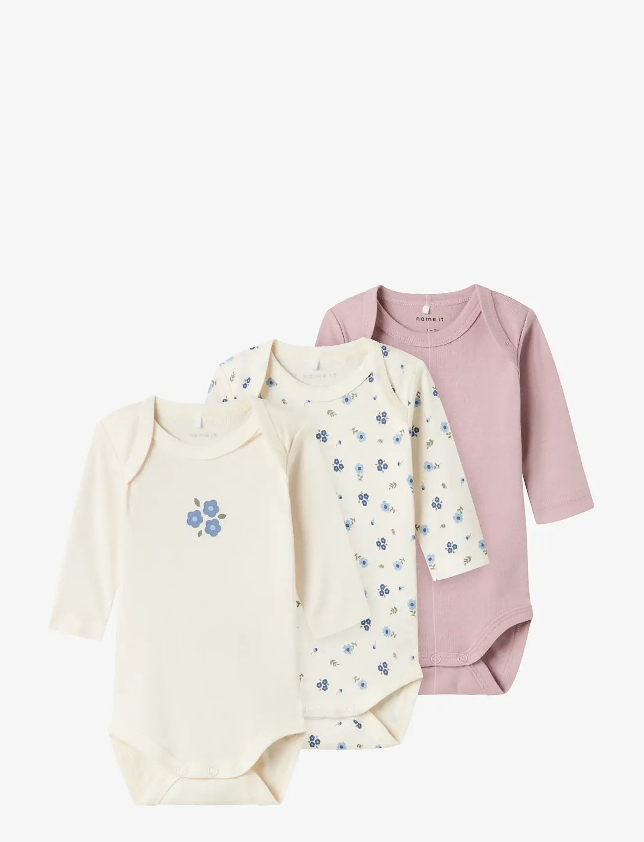 name it - NBFBODY 3P LS JET STREAM FLOWER NOOS - multipack bodys - jet stream - 0
