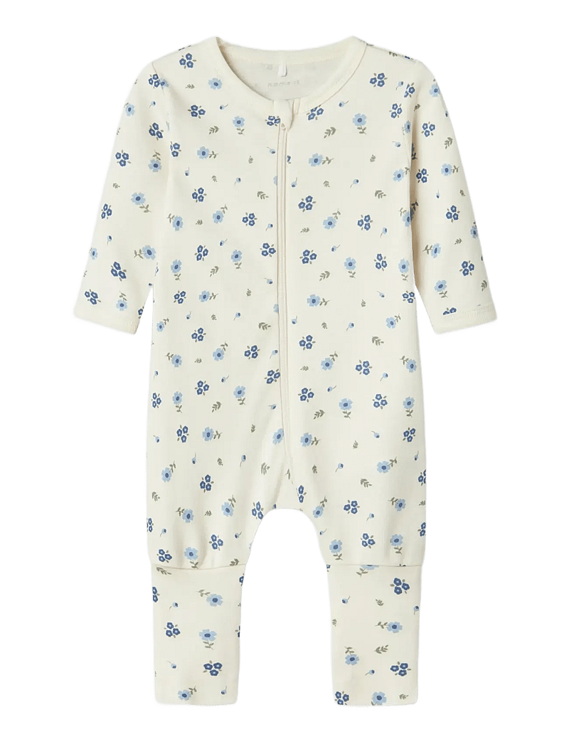 name it - NBFNIGHTSUIT 2P ZIP FF JET FLOWER NOOS - natdragter - jet stream - 3