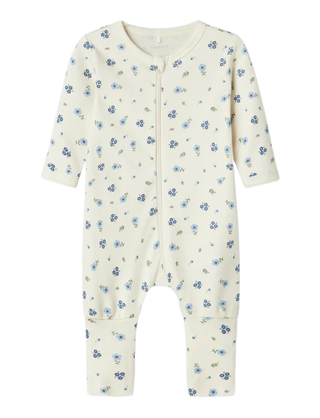 name it - NBFNIGHTSUIT 2P ZIP FF JET FLOWER NOOS - sleeping overalls - jet stream - 3