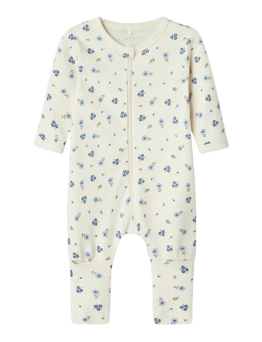 name it - NBFNIGHTSUIT 2P ZIP FF JET FLOWER NOOS - apģērbs gulēšanai - jet stream - 3