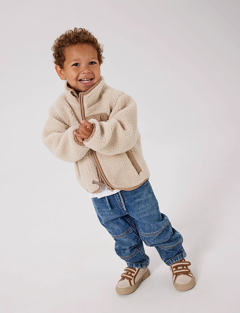 name it - NMNMATTIA SHERPA JACKET PB - fleecejackor - moonbeam - 5