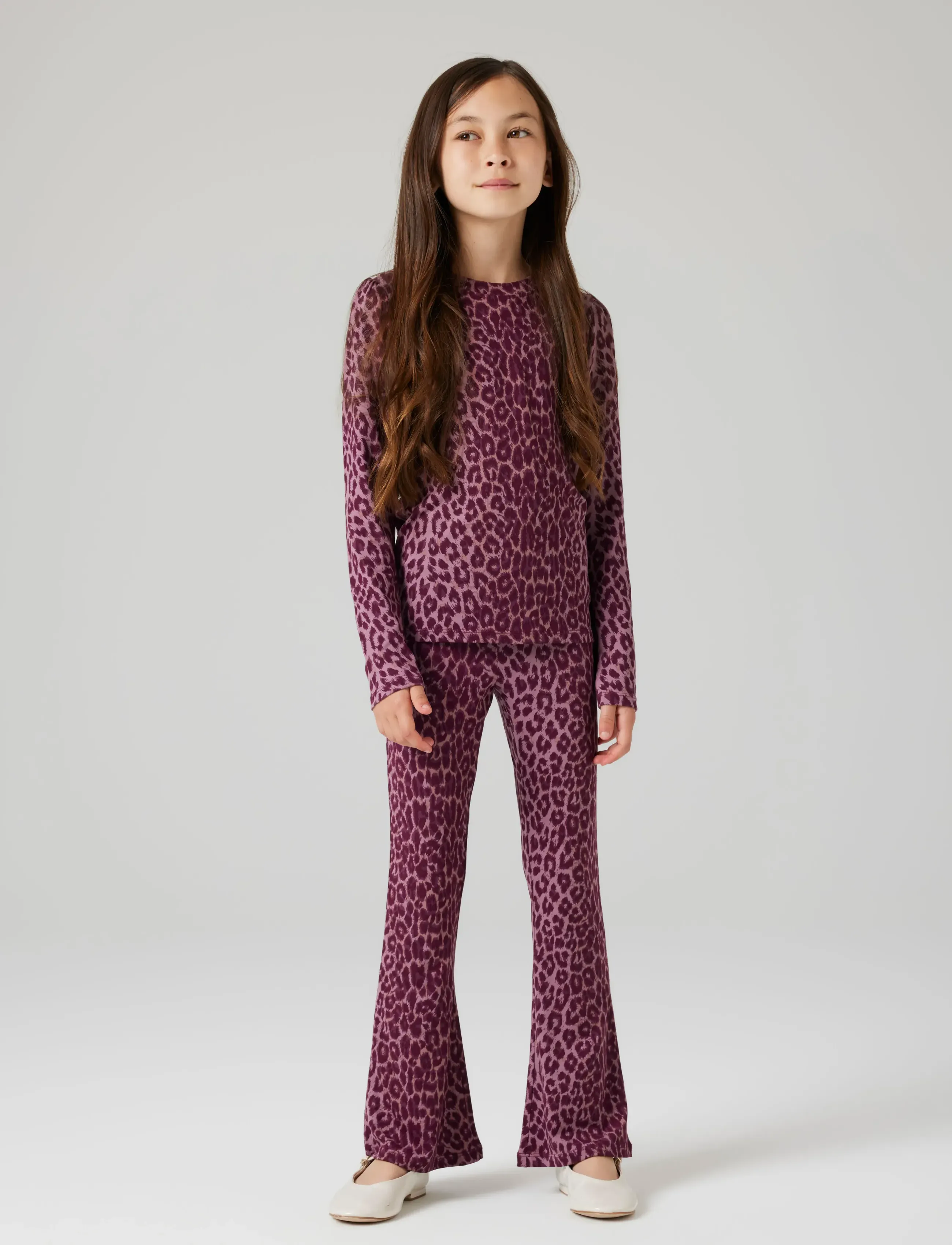 name it - NKFNUNI BOOTCUT PANT - laveste priser - grape shake - 3