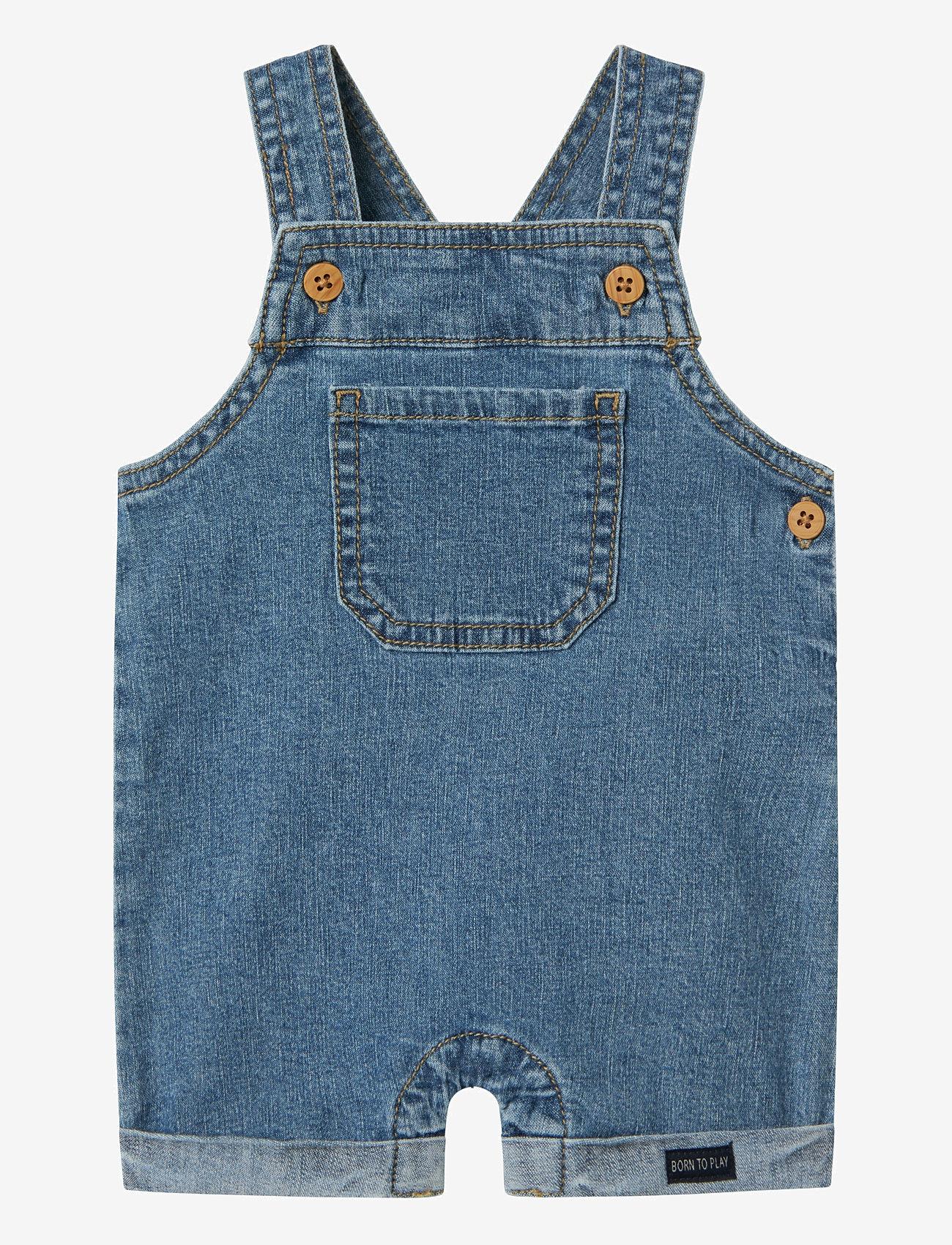name it - NBMLOU DNM SHORTS OVERALL 2230-LI H - dungarees - dark blue denim - 0