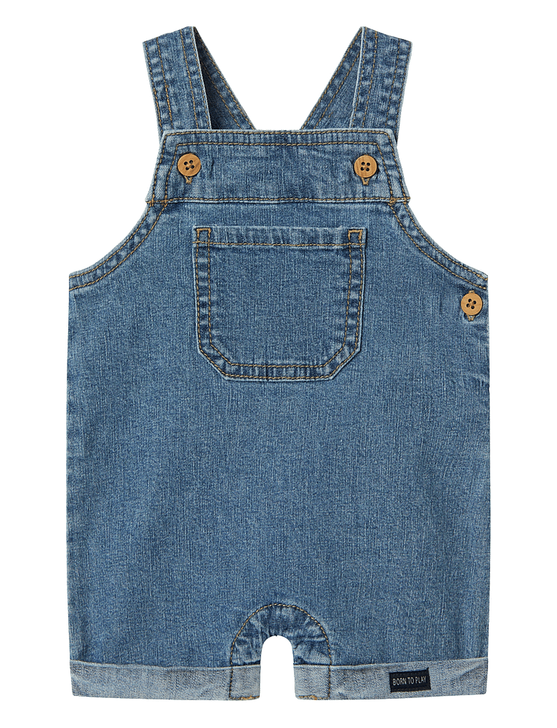 name it - NBMLOU DNM SHORTS OVERALL 2230-LI H - overalls - dark blue denim - 0