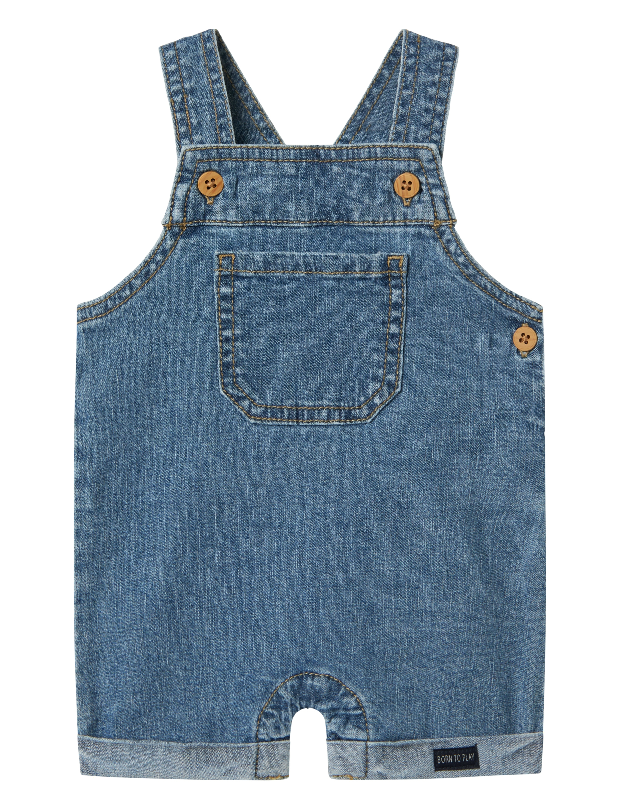 name it NBMLOU DNM SHORTS OVERALL 2230-LI H - Tunked - DARK BLUE DENIM / blue