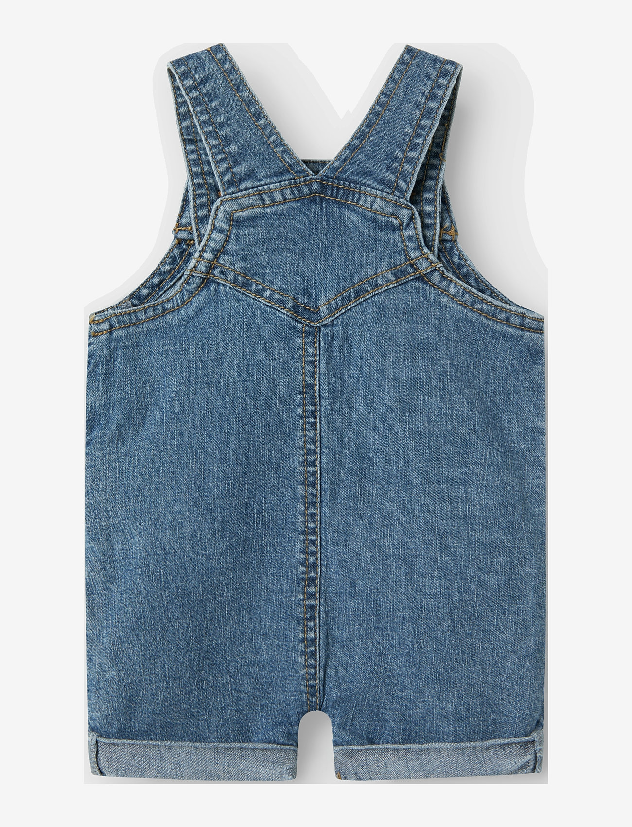 name it - NBMLOU DNM SHORTS OVERALL 2230-LI H - dungarees - dark blue denim - 1