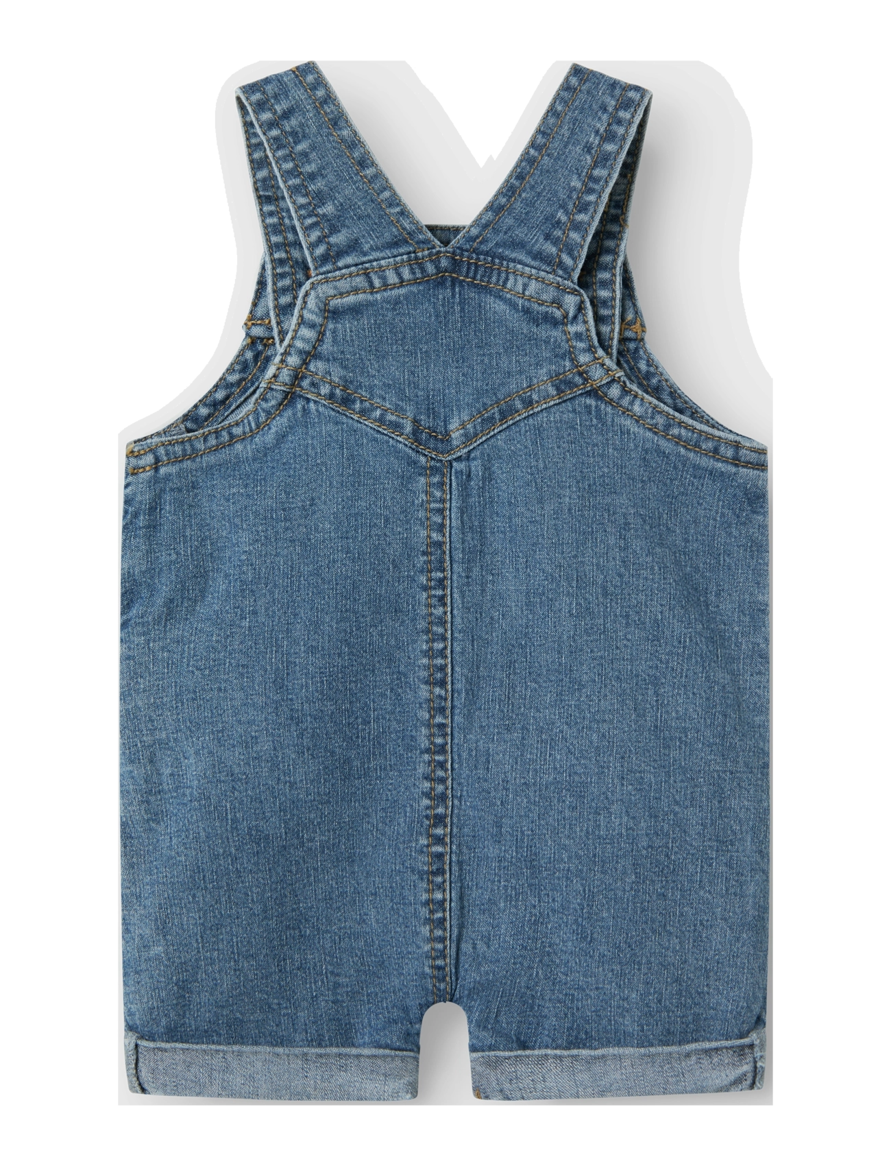 name it - NBMLOU DNM SHORTS OVERALL 2230-LI H - smekkbuxur - dark blue denim - 1