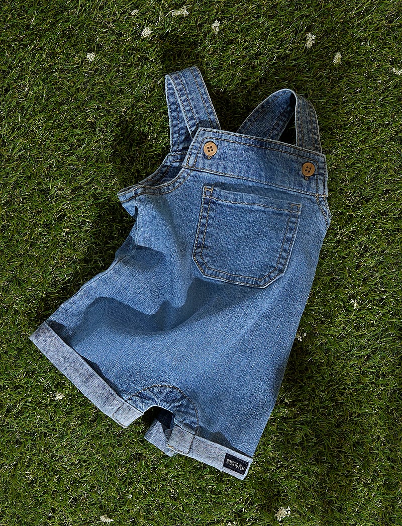 name it - NBMLOU DNM SHORTS OVERALL 2230-LI H - overalls - dark blue denim - 2